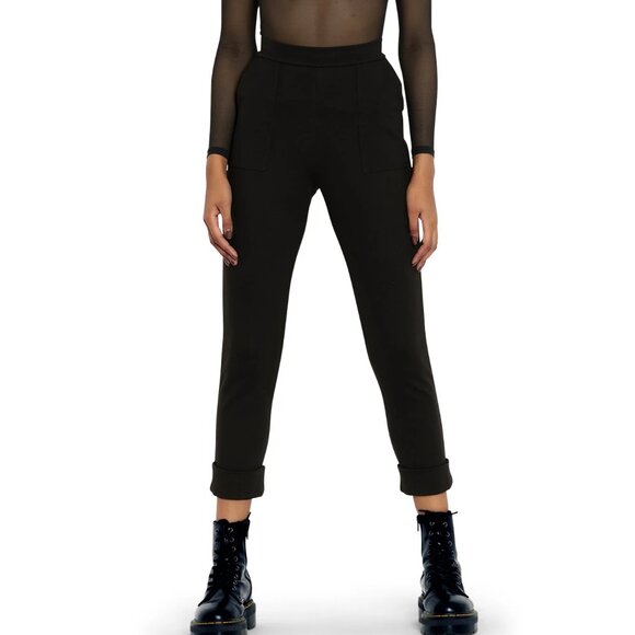 Blackmilk Pants - Push It Ponte High Waisted Cuffed Pants